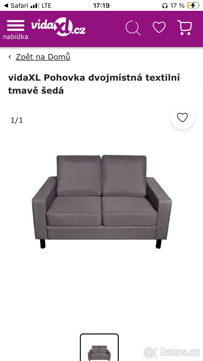 Pohovka pro dva