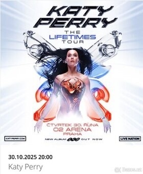 Katy Perry - VIP - top místa - osobní předání, faktura