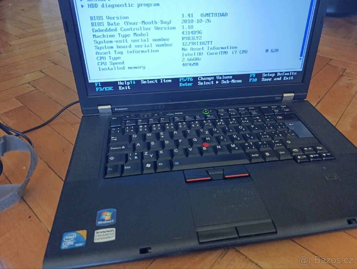 Notebook Lenovo ThinkPad Z510 ve funkčním stavu – BEZ HDD