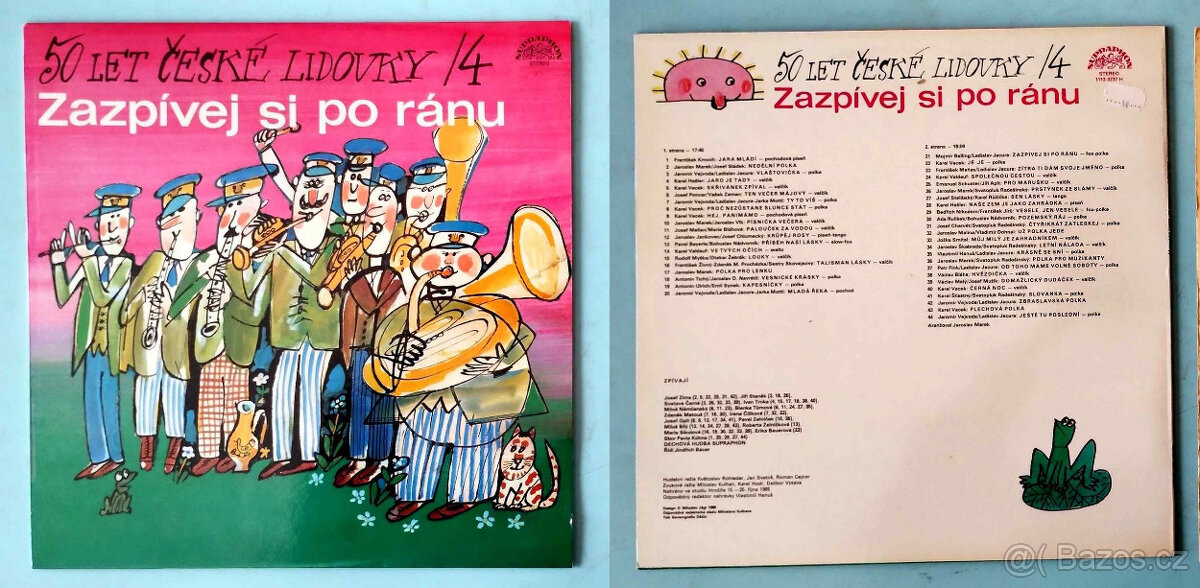 LP desky česká dechovka 14ks + USA dechovka 6ks