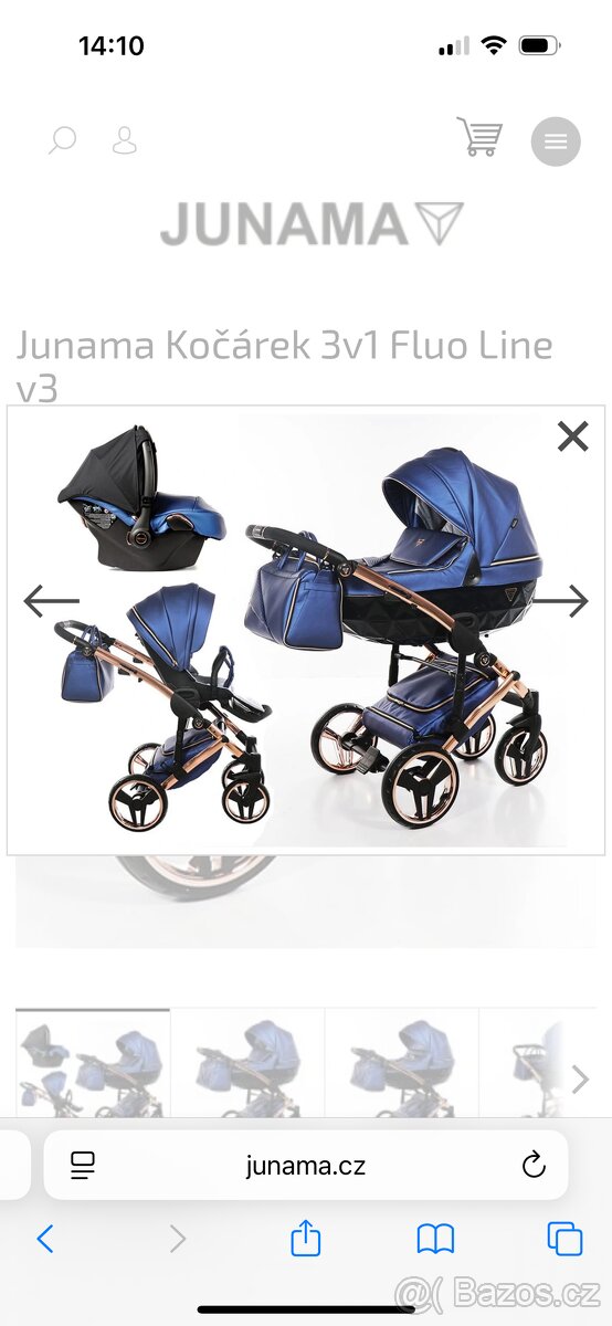 Kočárek junama celý set