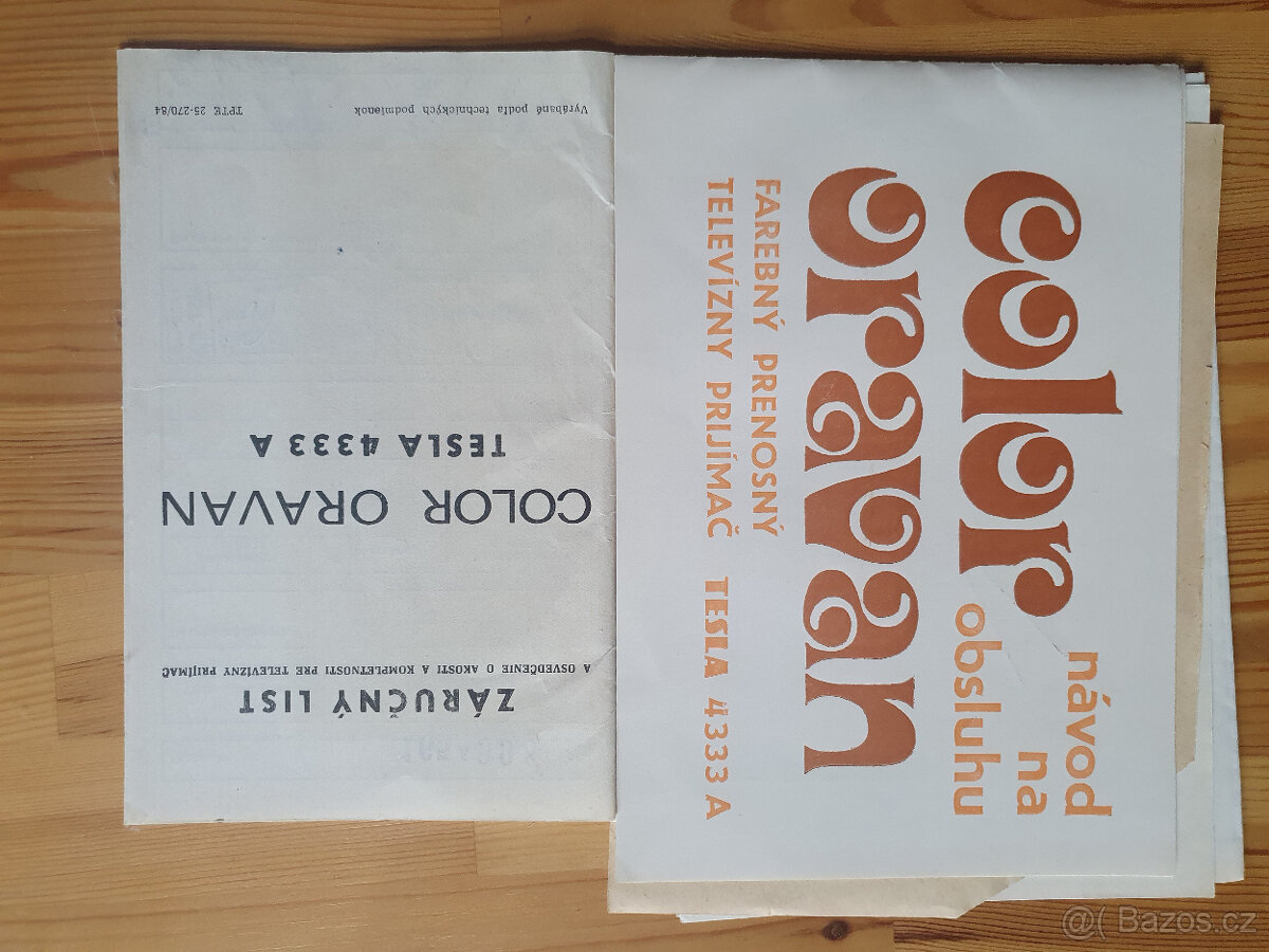 Color ORAVAN - návod, záruční list