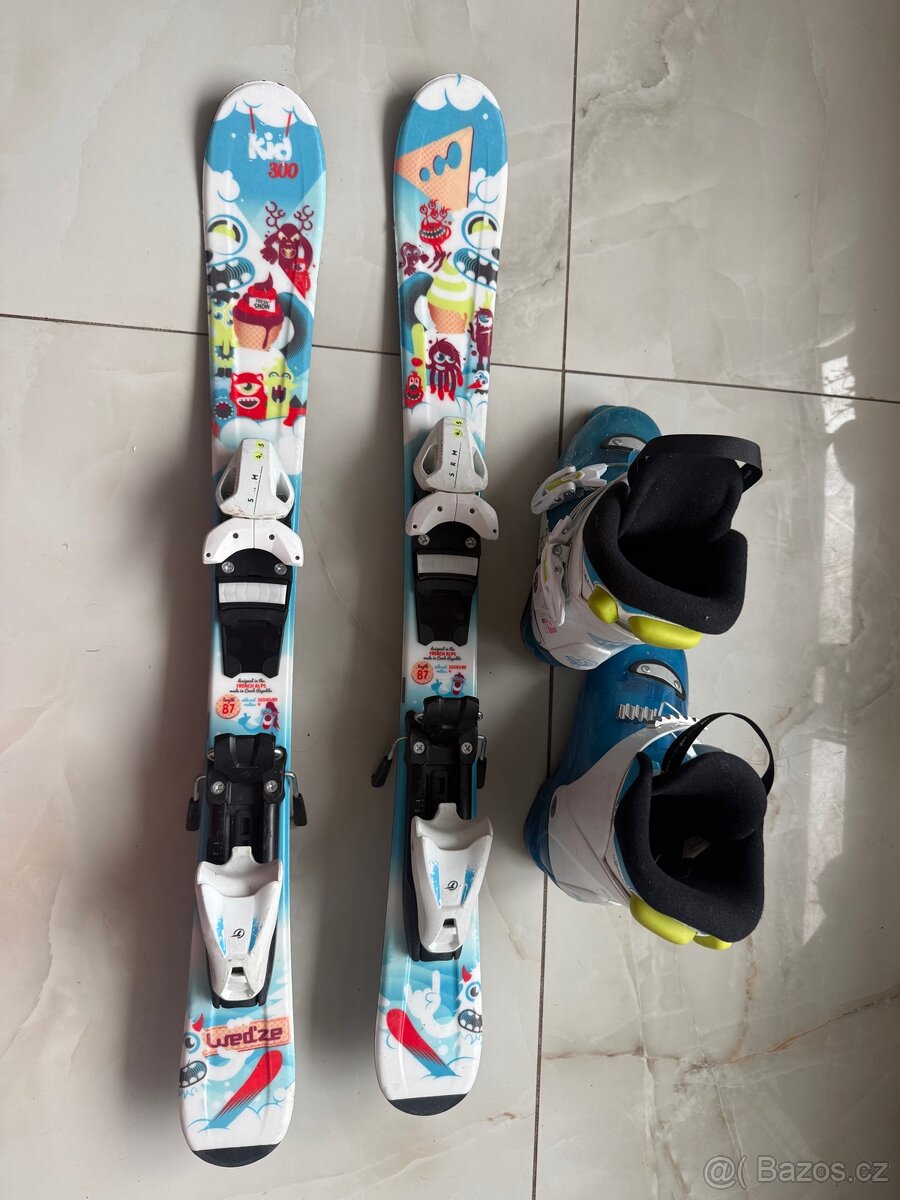 Dětské lyže + rostoucí lyžáky