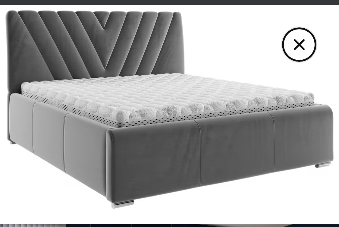 Esposa ČALOUNĚNÁ POSTEL, 180/200 cm, šedá