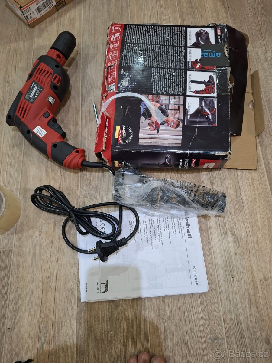 elektrická příklepová vrtačka Einhell TC-ID 720/1 E Kit.