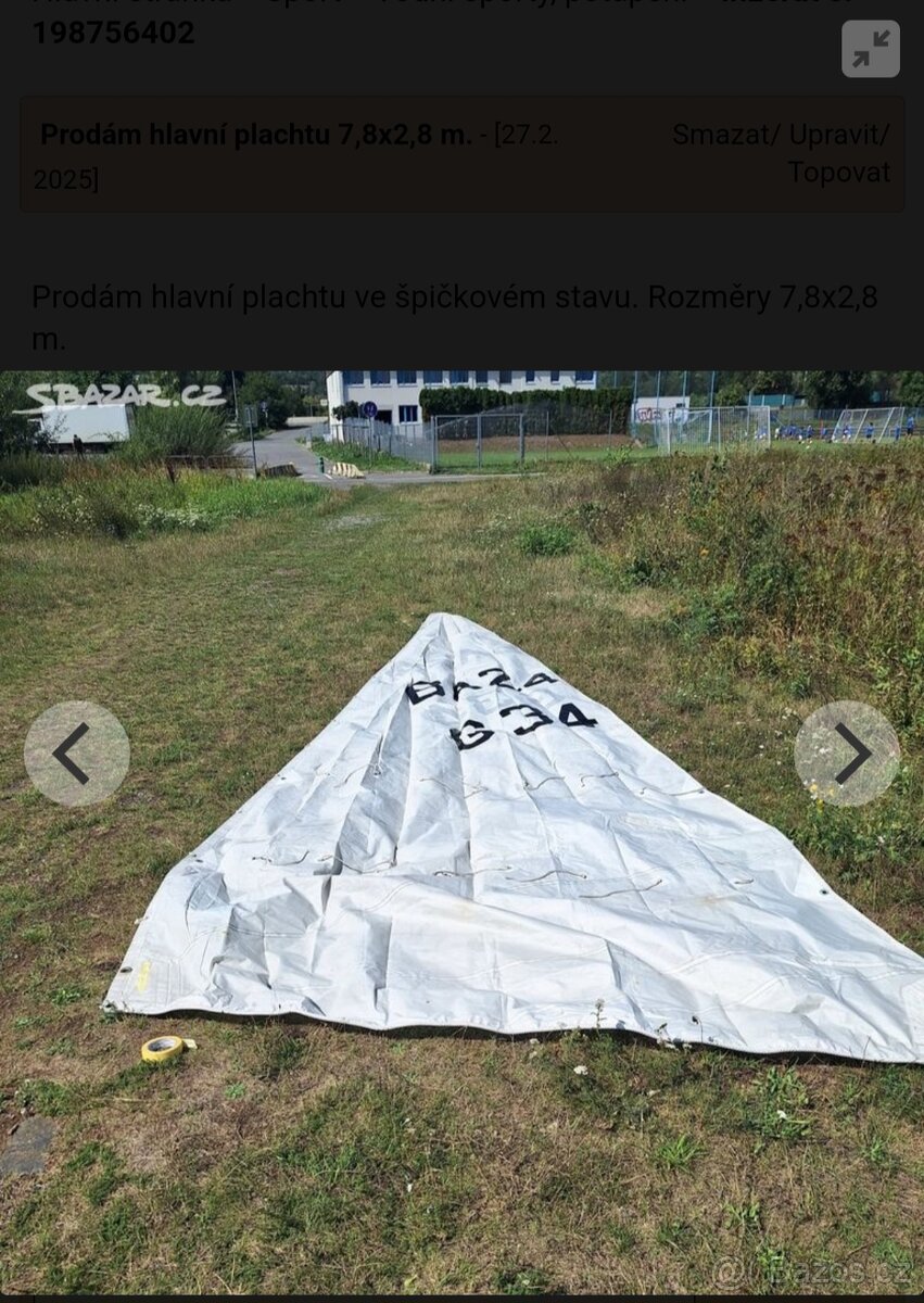 Prodám plachty na placetnic