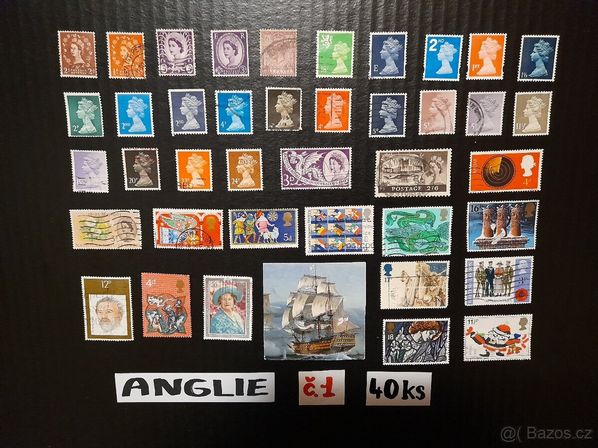 poštovní známky / ANGLIE č.1 40ks