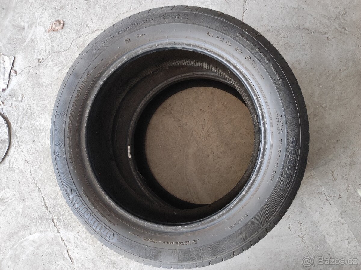 2 kusy letní pneu 215/55r18