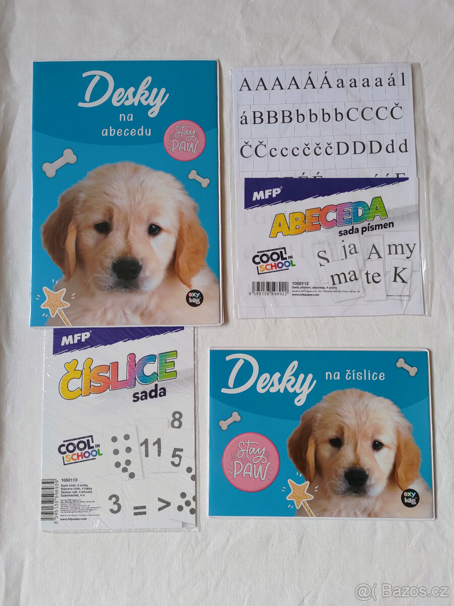 Nové desky na abecebu, čísla + nová čísla, abeceda
