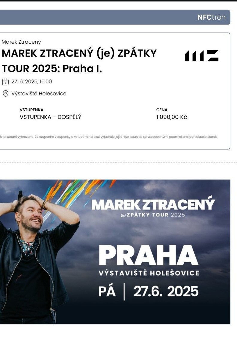 Ztracený Zpátky Tour 2025- PRAHA 27.6.2025