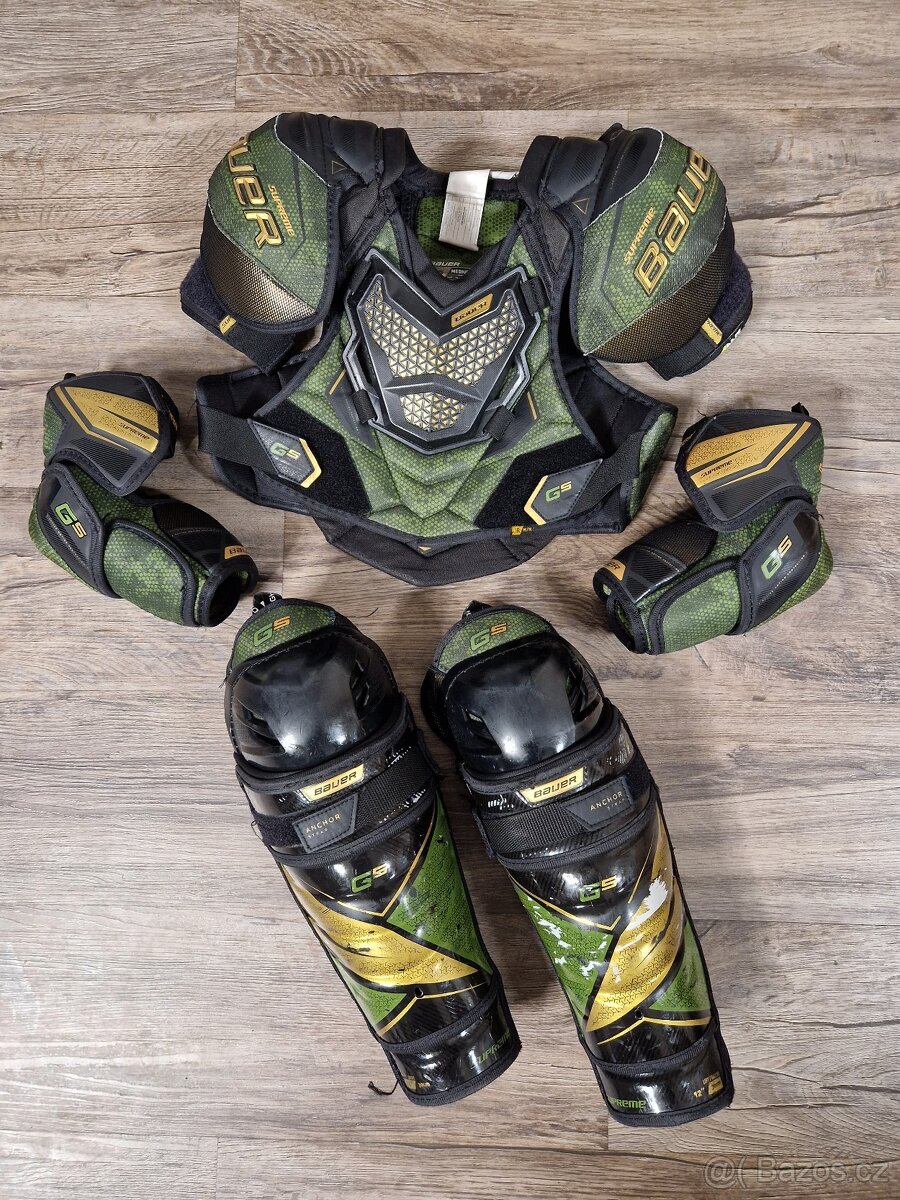 Prodám Hokejové chrániče Bauer Supreme GS Camo, Junior M