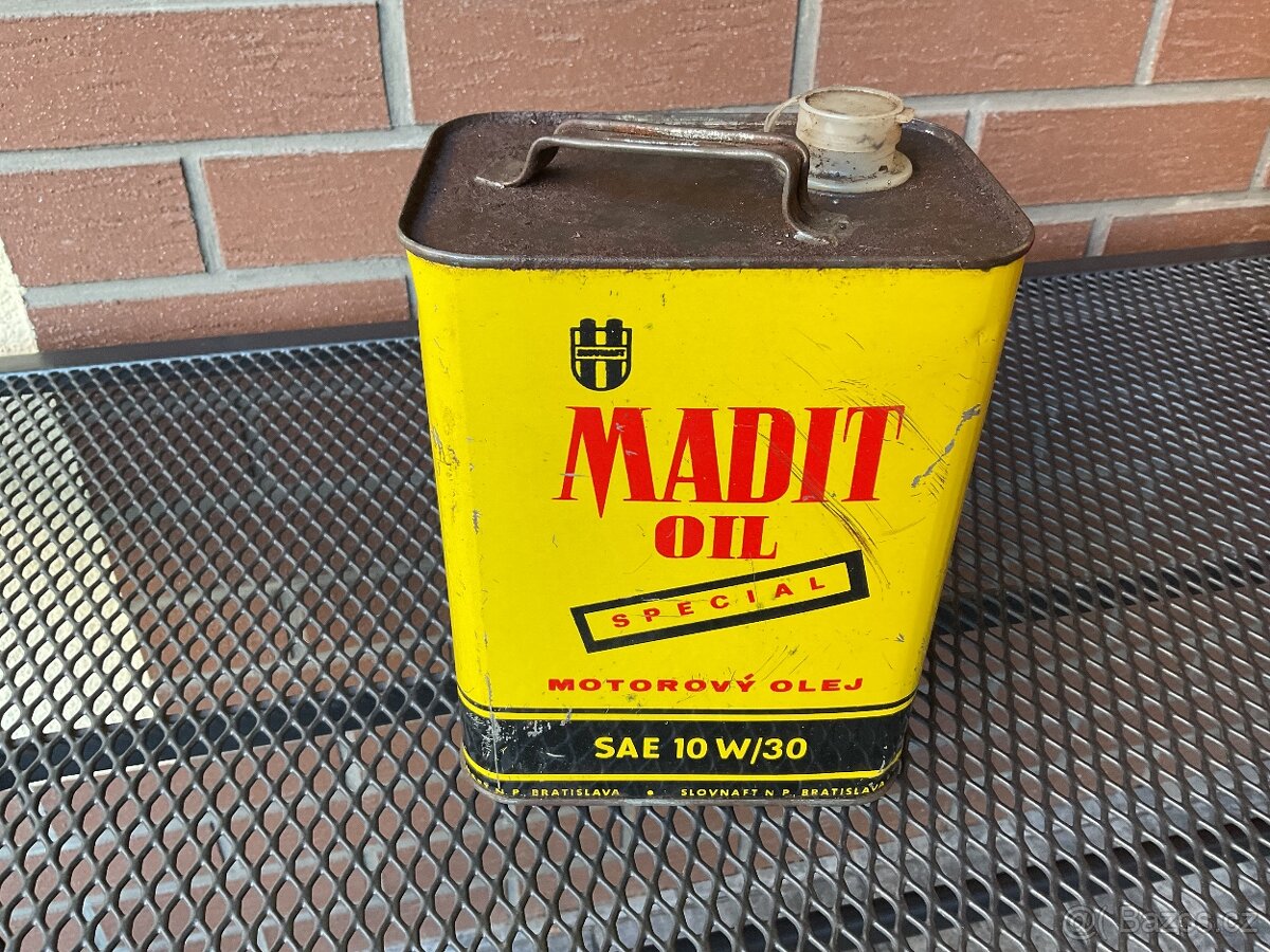 Plechovka od oleje MADIT OIL