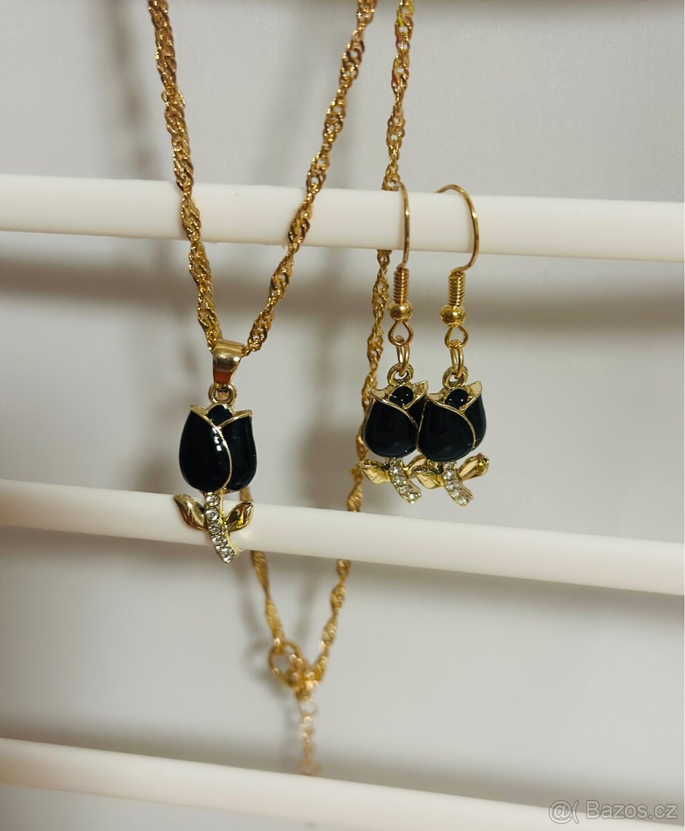 Set šperků „Černý tulipán“