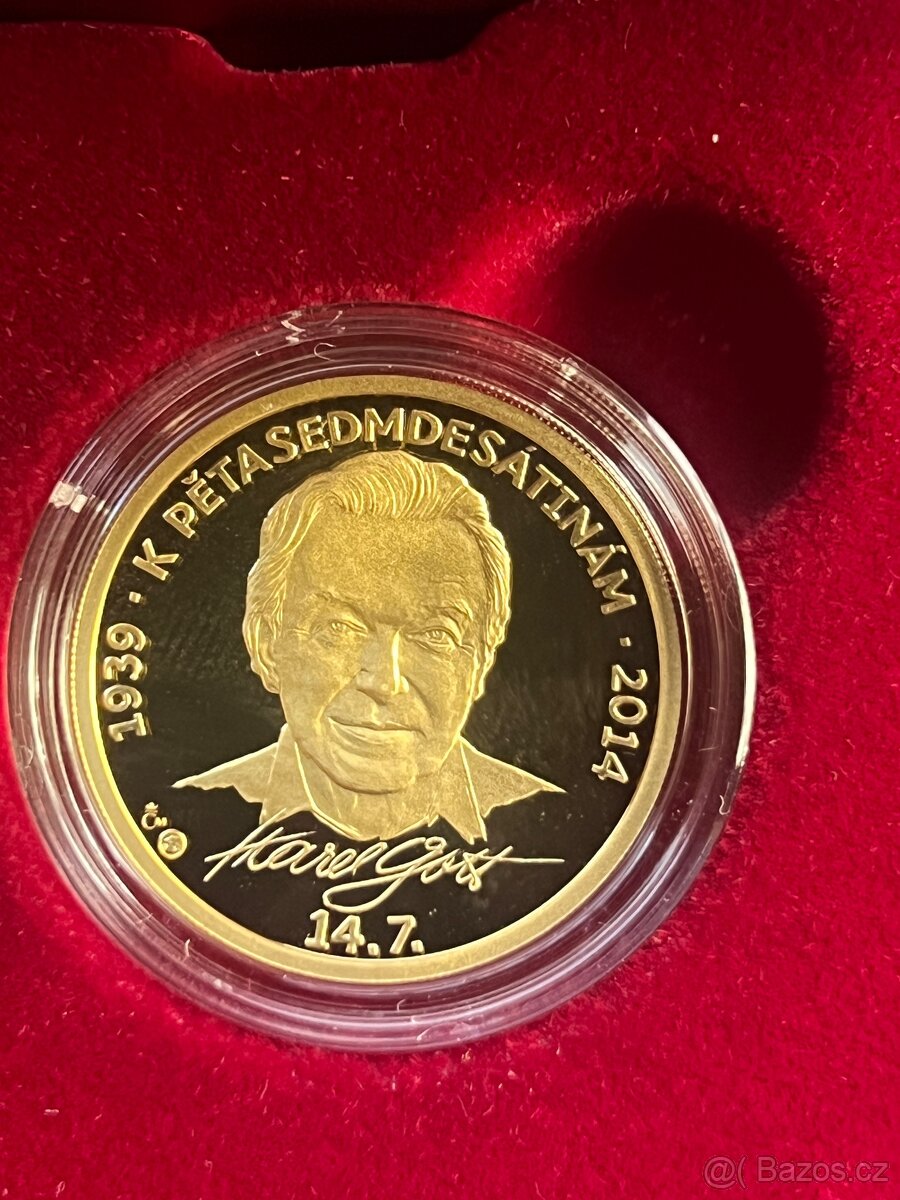 Zlato / zlatá mince,medaile Karel Gott proof