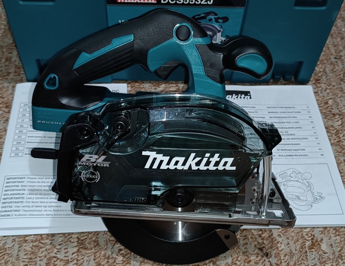 Makita DCS553ZJ okružní pila na kov, možné dodat komplet