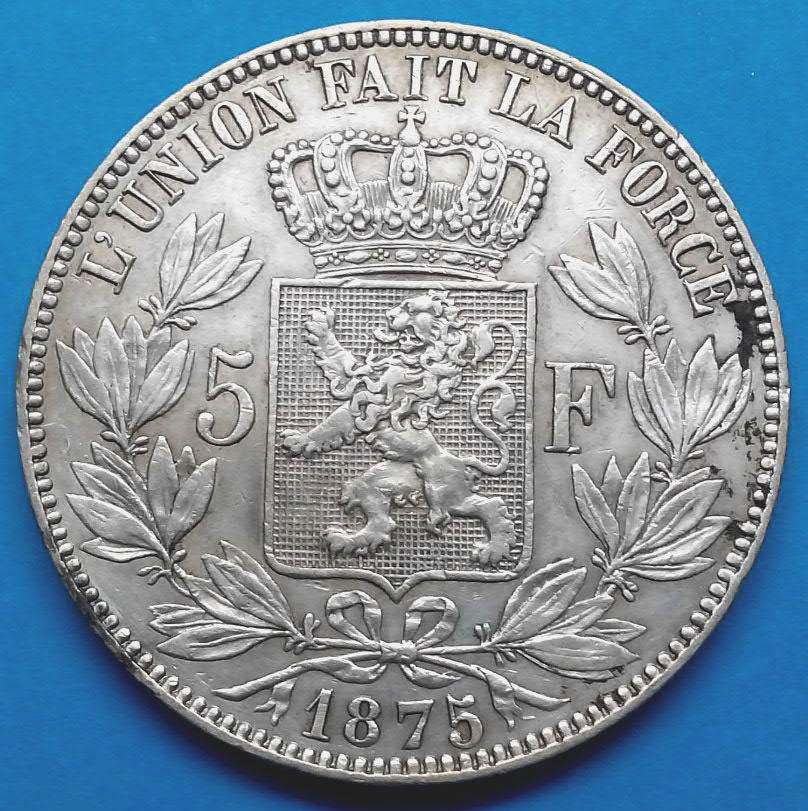 mince stříbro Leopold II. stará Belgie