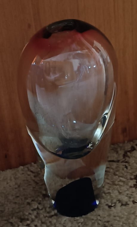 Retro váza z hutního skla