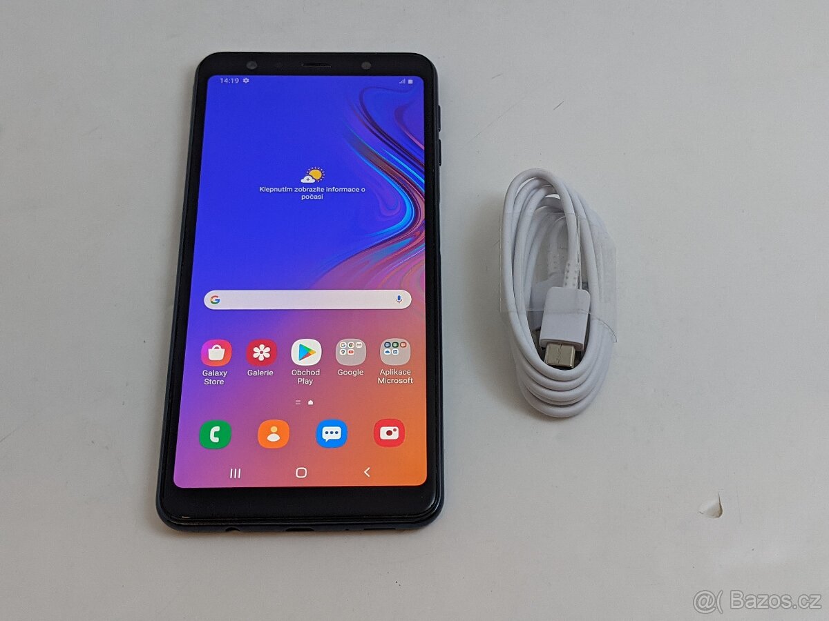 Samsung Galaxy A7 (2018) 4gb/64gb black. Záruka 6 měsíců.