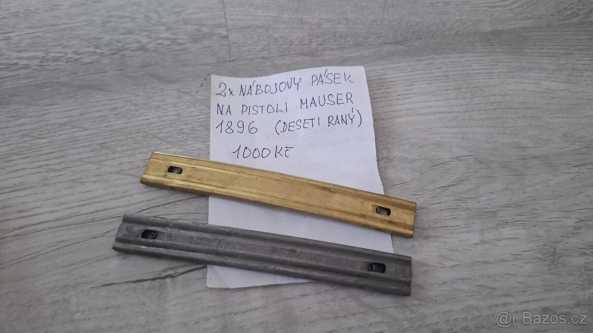 2x nábojový pásek na pistoli mauser 1896 (DESETI RANÝ)