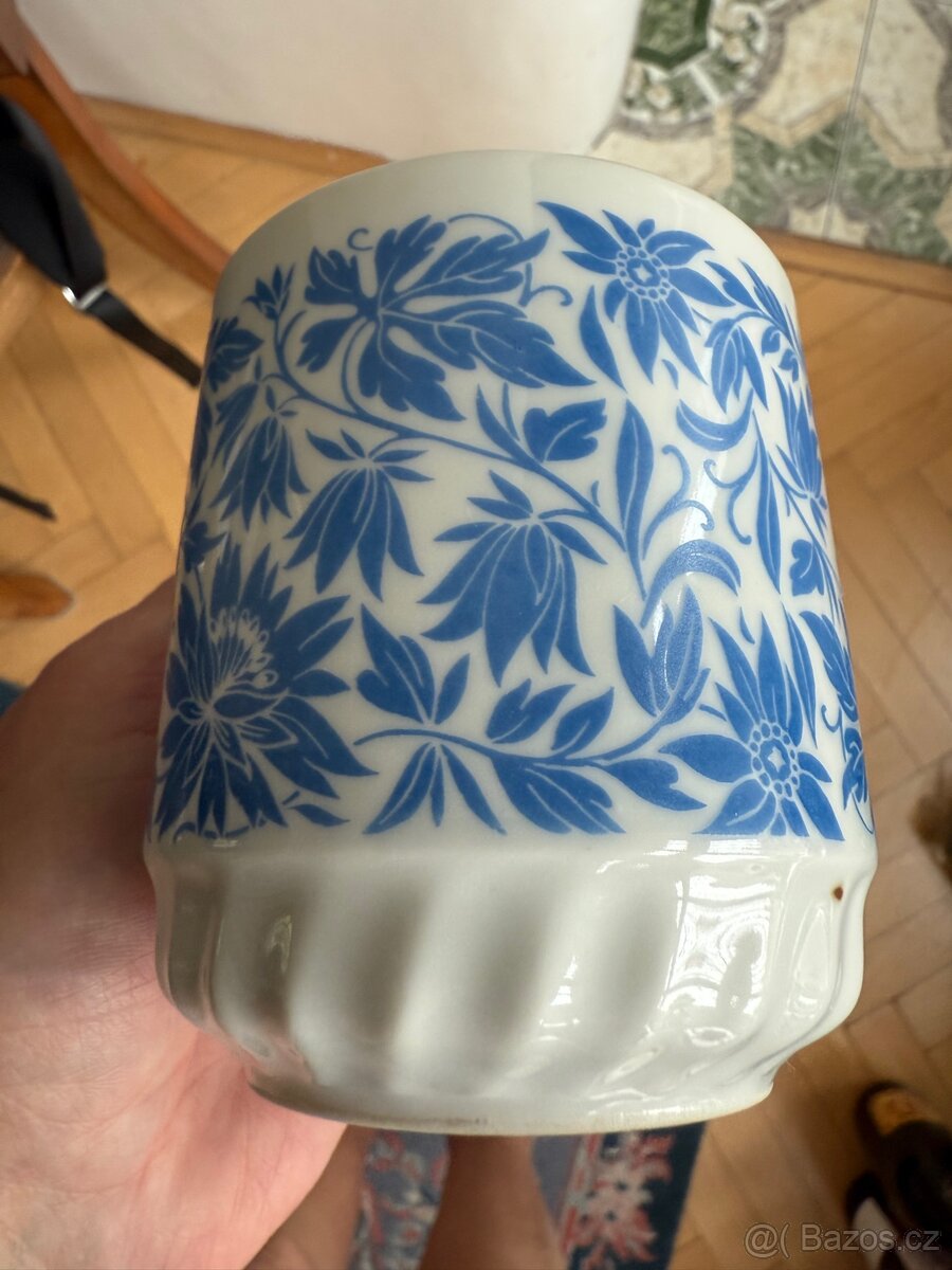 Hrnek porcelán, modrý vzor JETEL 2 kusy