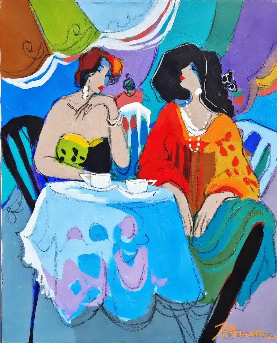 ISAAC MAIMON - Tea Time 1 (Unikat - olejomalba) figurativne