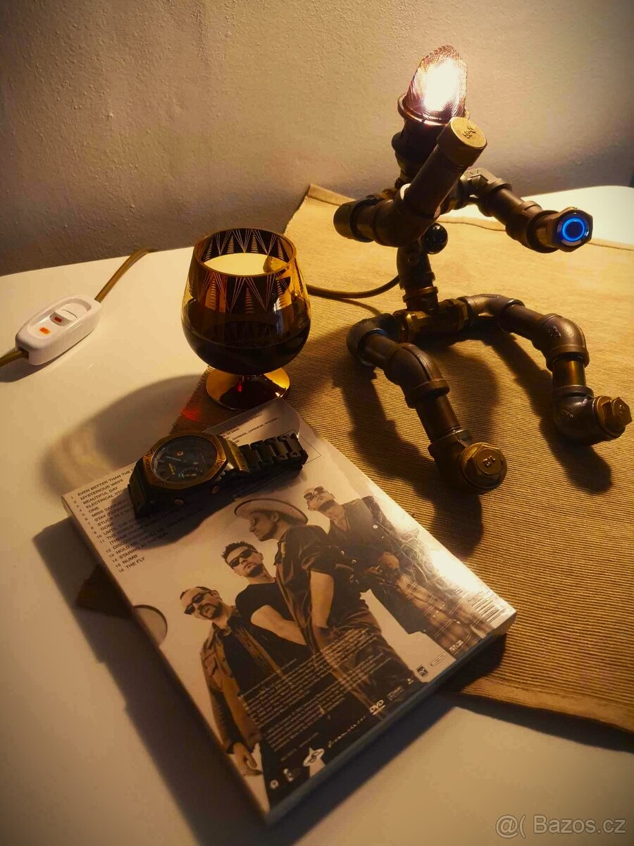 stolní noční lampa retro industrial stolní noční dekorace