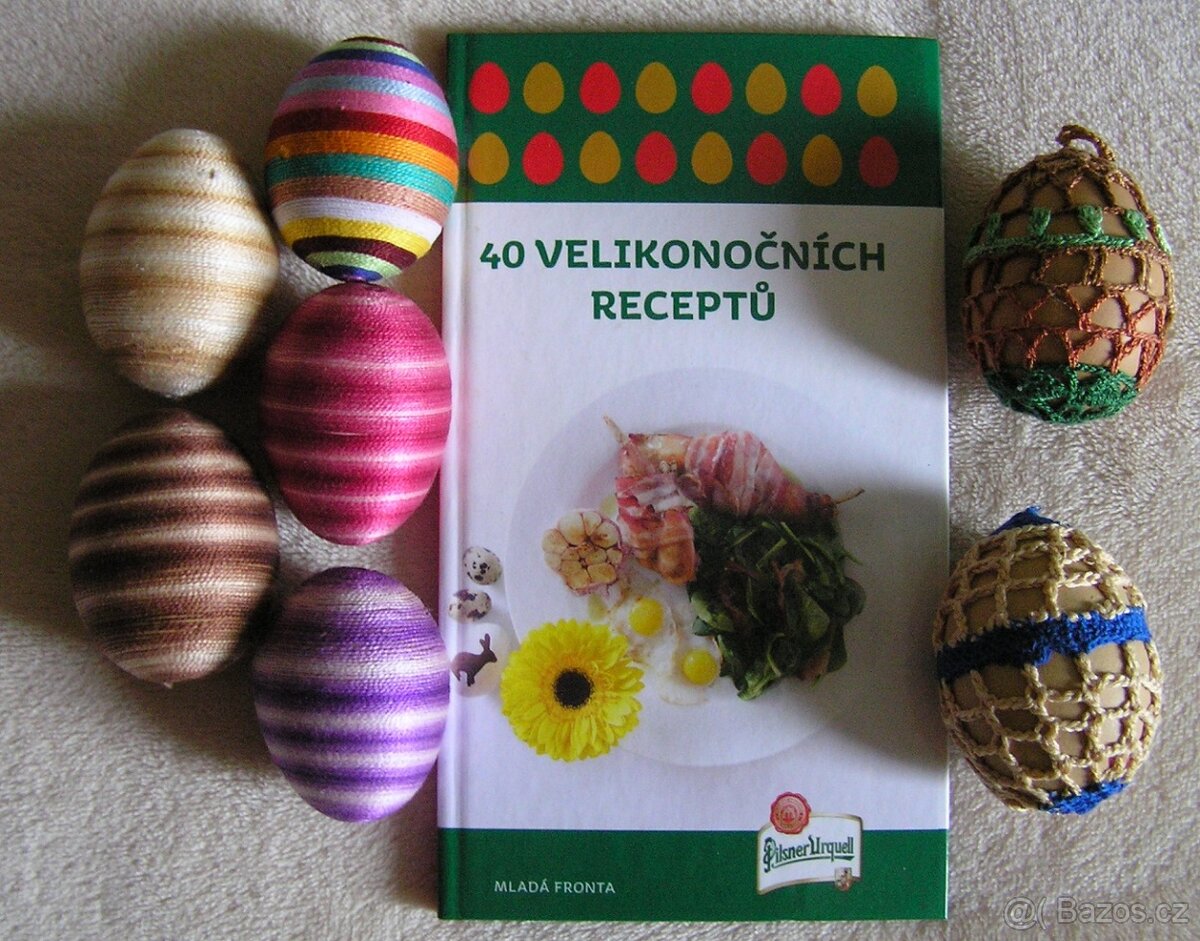 Velikonoční kraslice a knížka s recepty