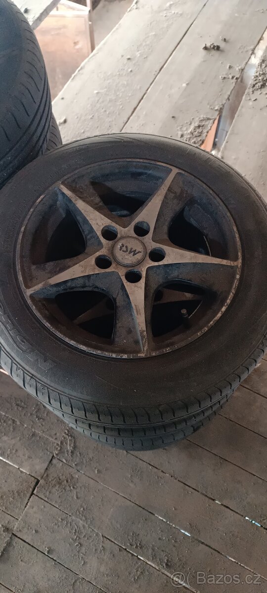 Alu kola 5 x 100 R 14, pneu NEXEN 165/70 81T R14