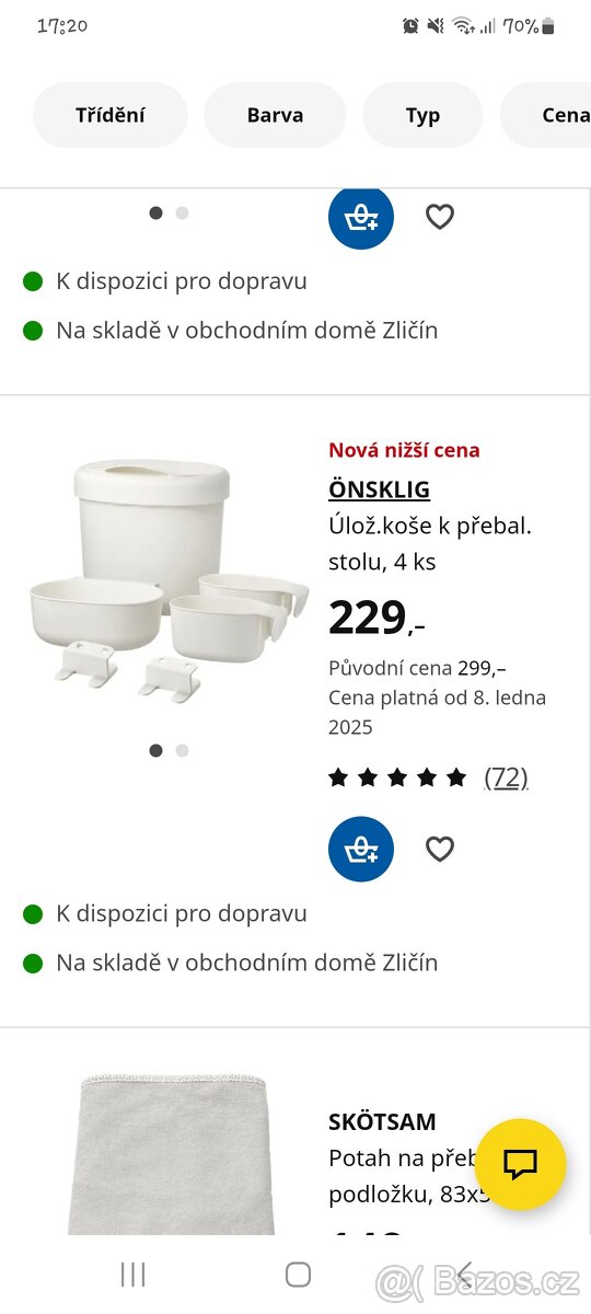 Onsklig, k přebalování