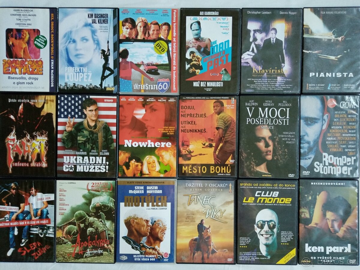 180 orig.DVD ve slimboxech od 47 Kč
