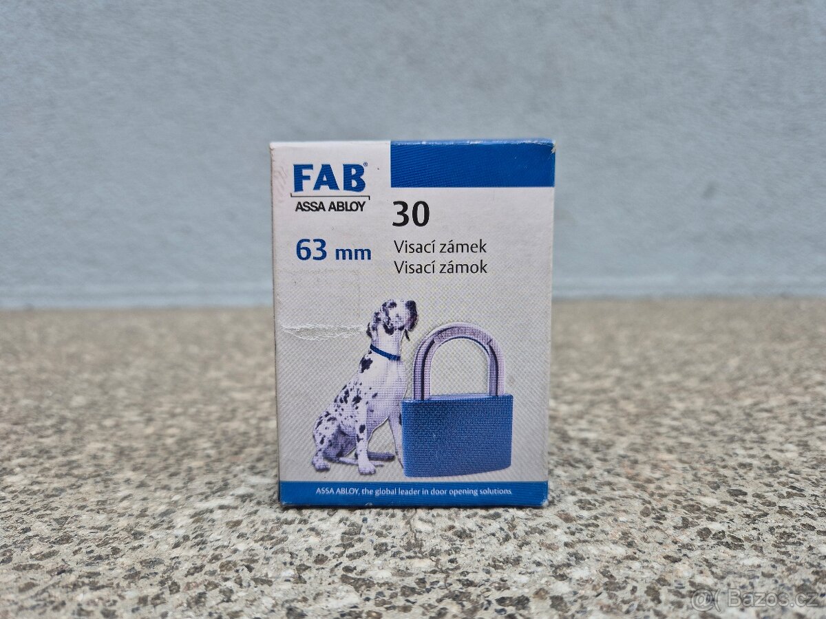 Visací zámek FAB 63mm, 30H/63, 3x klíč, FA 917 03 004 5600