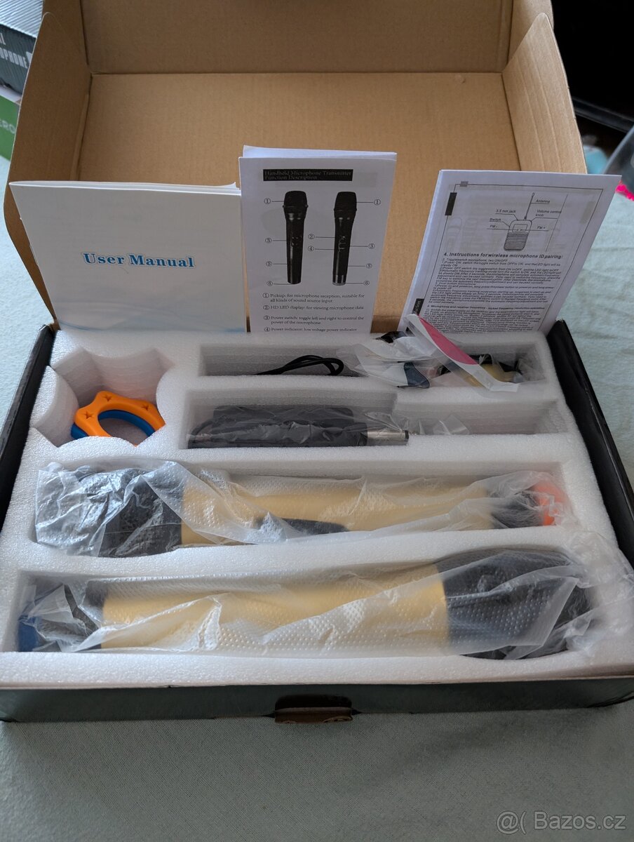 Prodám bezdrátové mikrofony Zlaté barvy ALPOWL