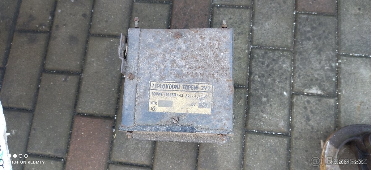 RETRO Teplovodní topení Škoda 1202