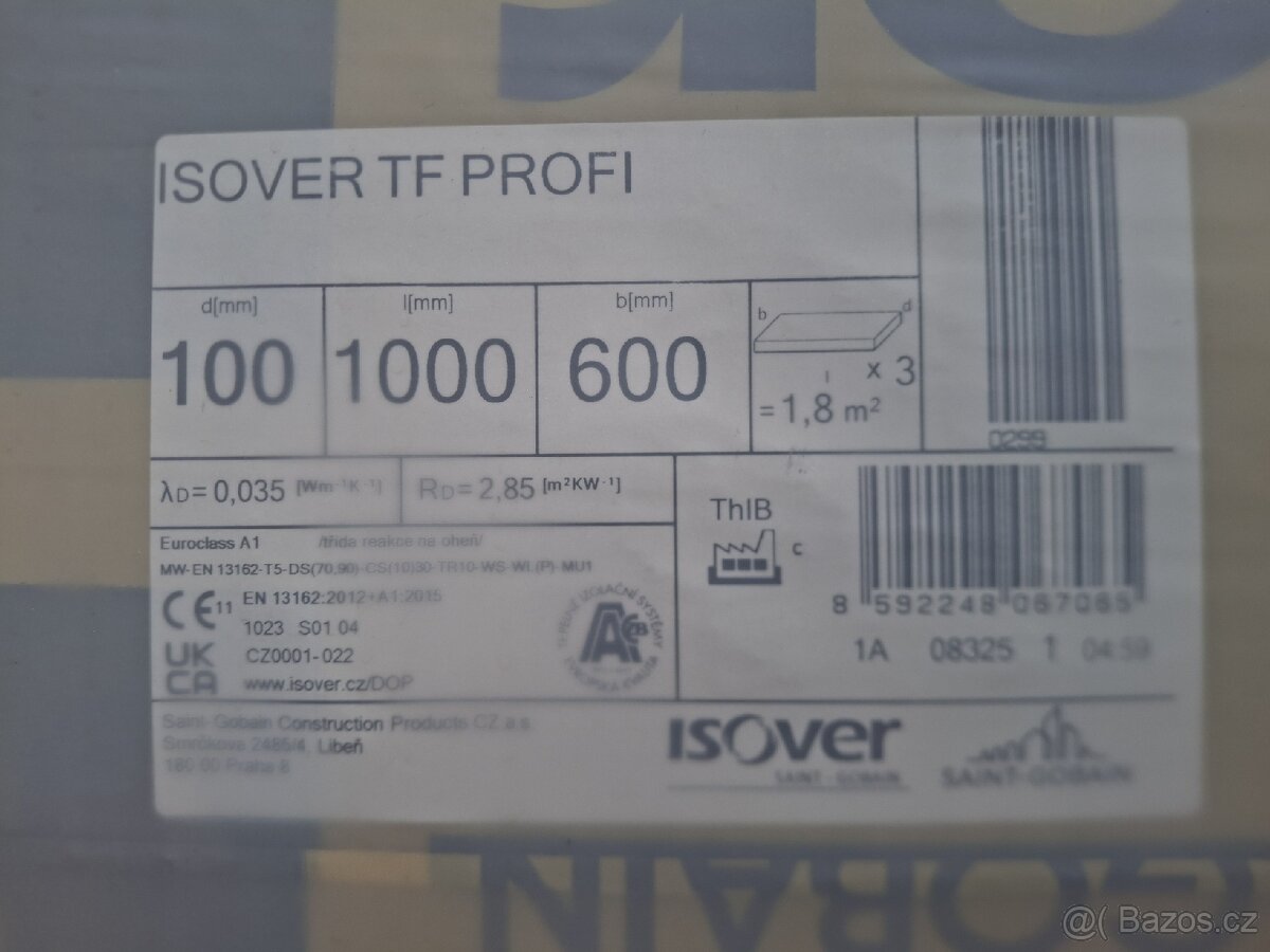 Izolace tepelná isover TF Profi 100mm