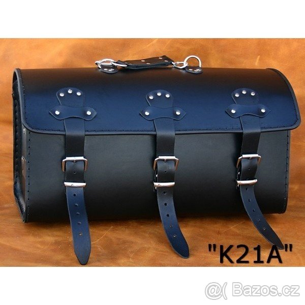 Kožený kufr - válec na chopper 48cm typ 21A,B,C