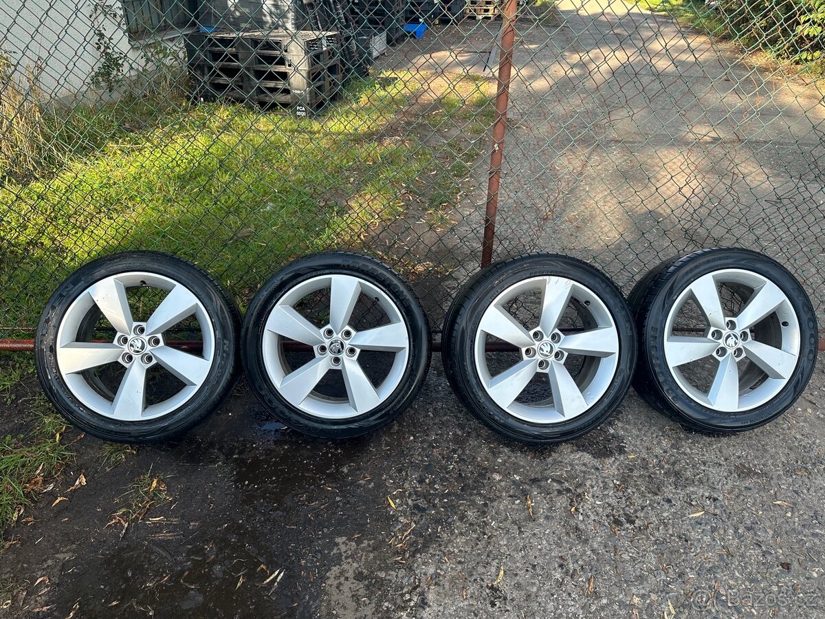 Originál alu kola Škoda R17 5x100 ET46