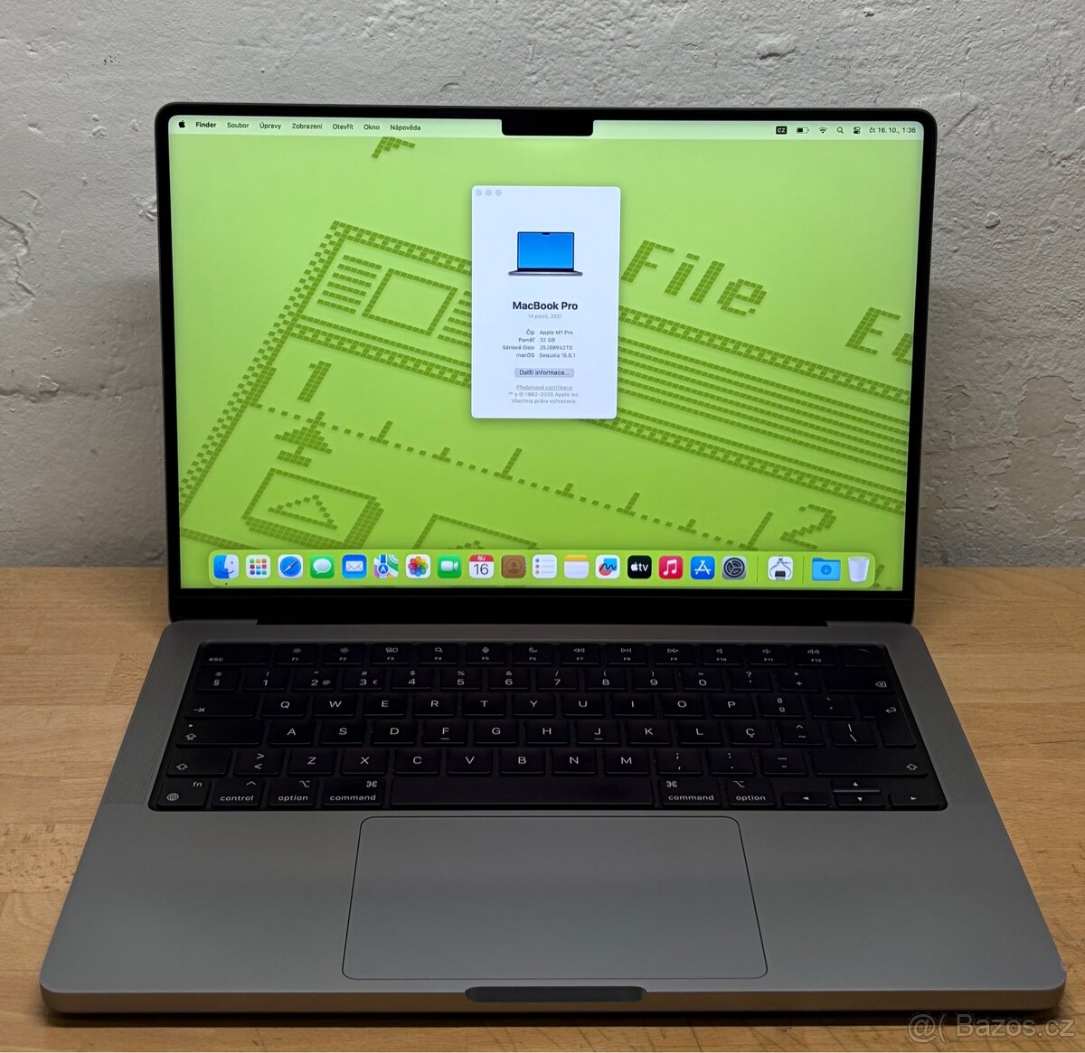 MacBook Pro 14” CTO 2021 /32GB/M1 Pro/512GB SSD DISK/Záruka