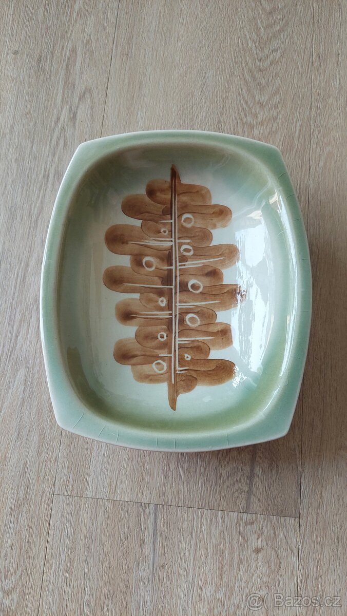 Mísa s motivem kapradí, keramika zn. Ditmar Urbach