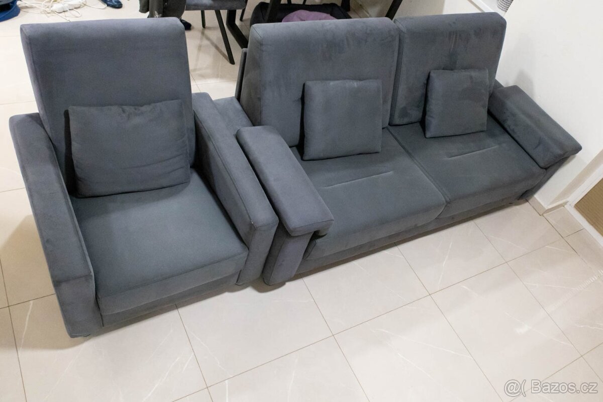 Prodám sedací soupravu - rozkládací pohovka + křeslo