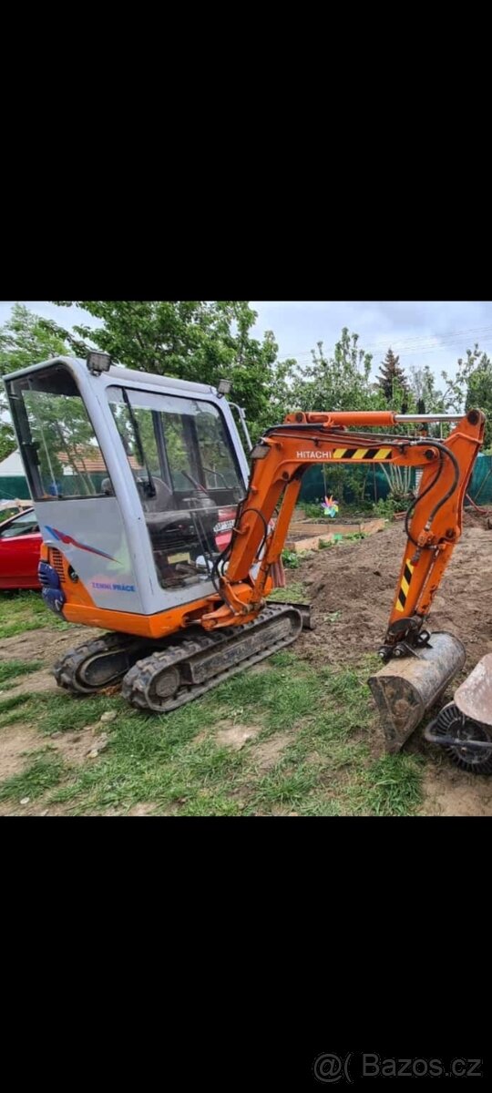 Minibagr Hitachi + Avia a80 kontejner