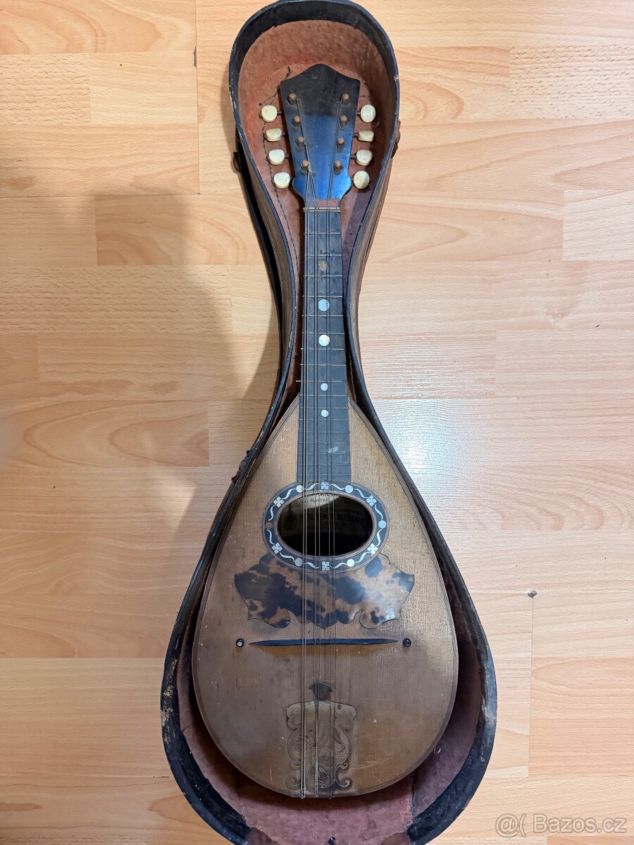 Stará italská mandolína A. Monzino
