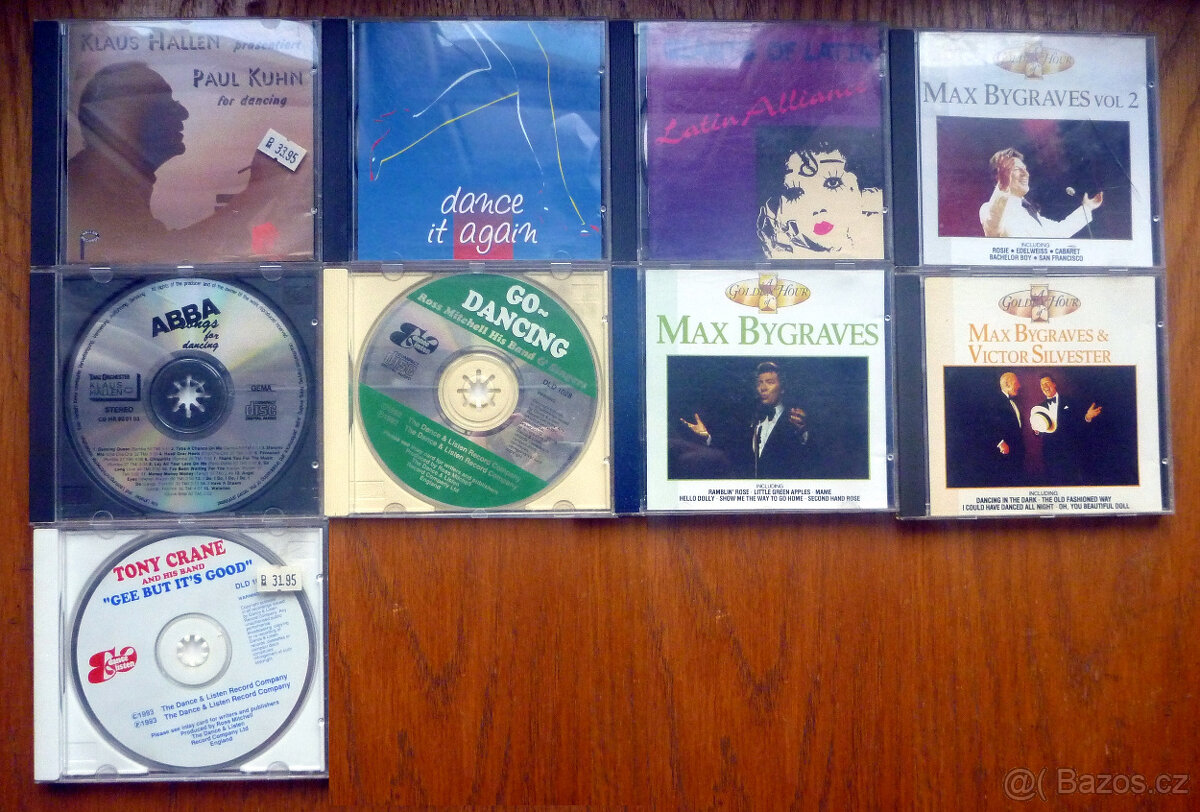 CD taneční hudba orchestrálky 50,-/kus