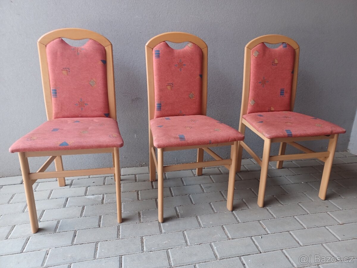 Židle čalouněné 3 ks