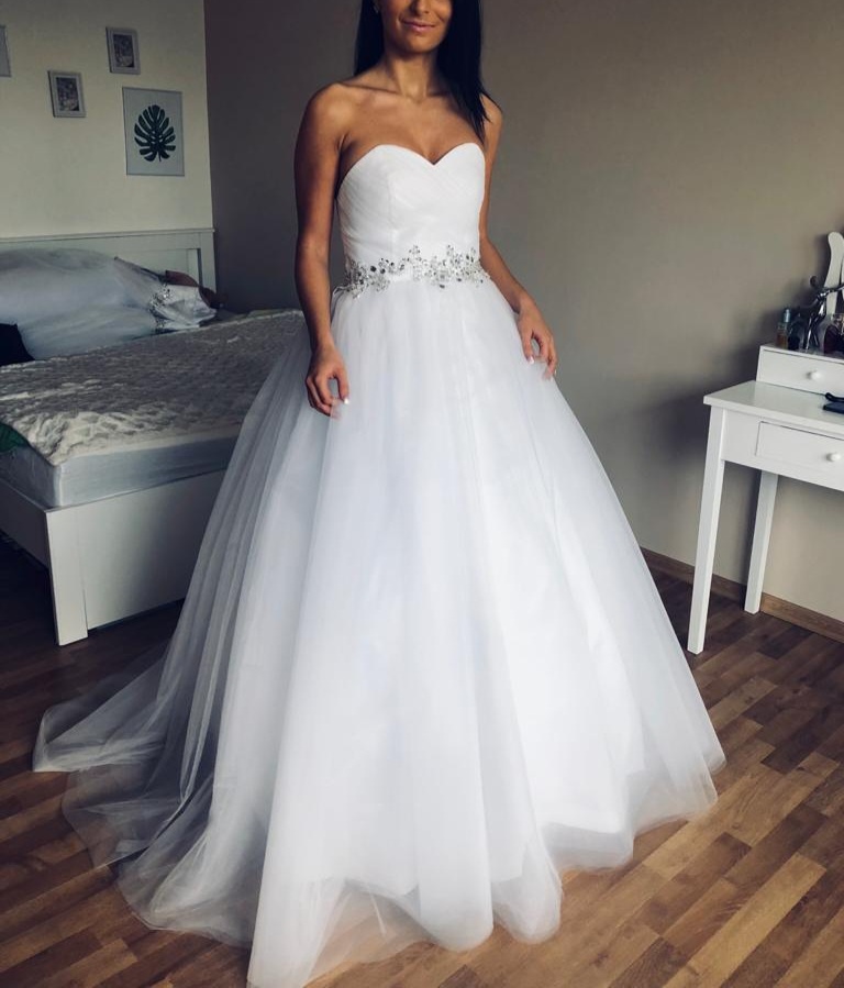 Nové bílé svatební šaty vel.xs-m a l-xl