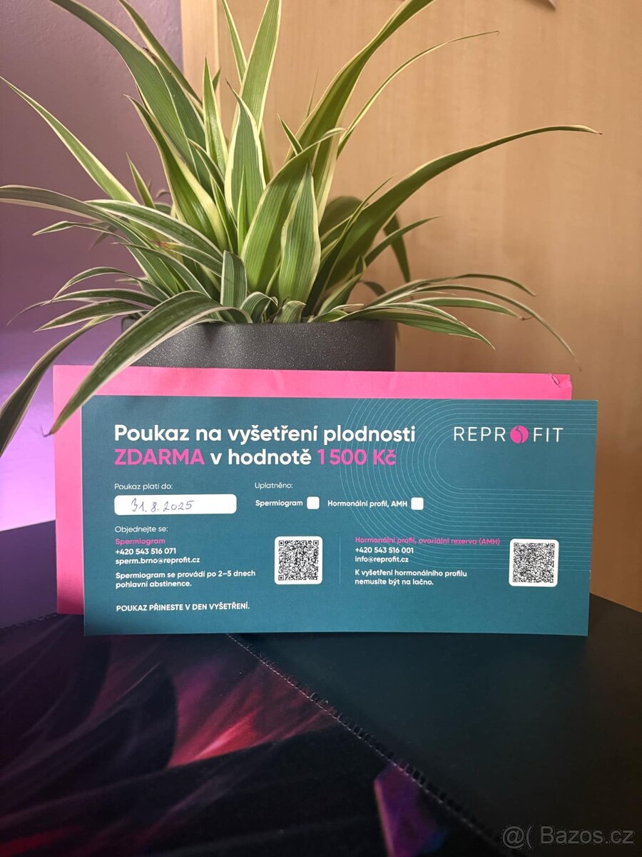 REPROFIT poukaz na vyšetření plodnosti v hodnotě 1500kč