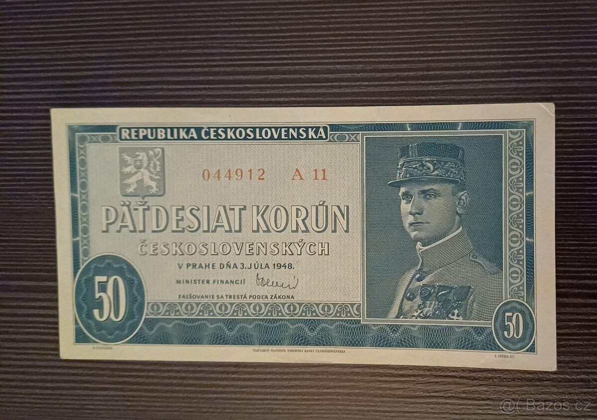 50kc 1948 neperforovana