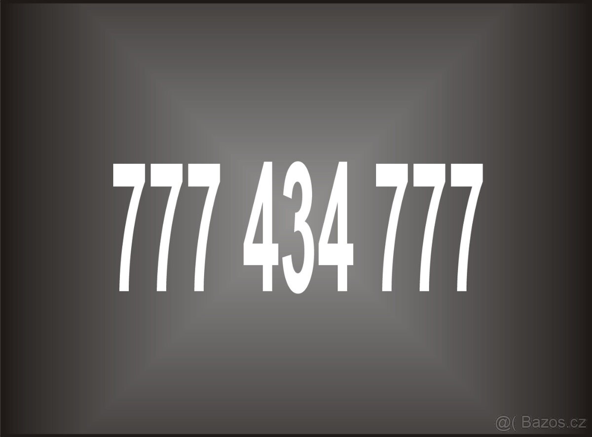 VIP mobilní číslo 777 4x4 777