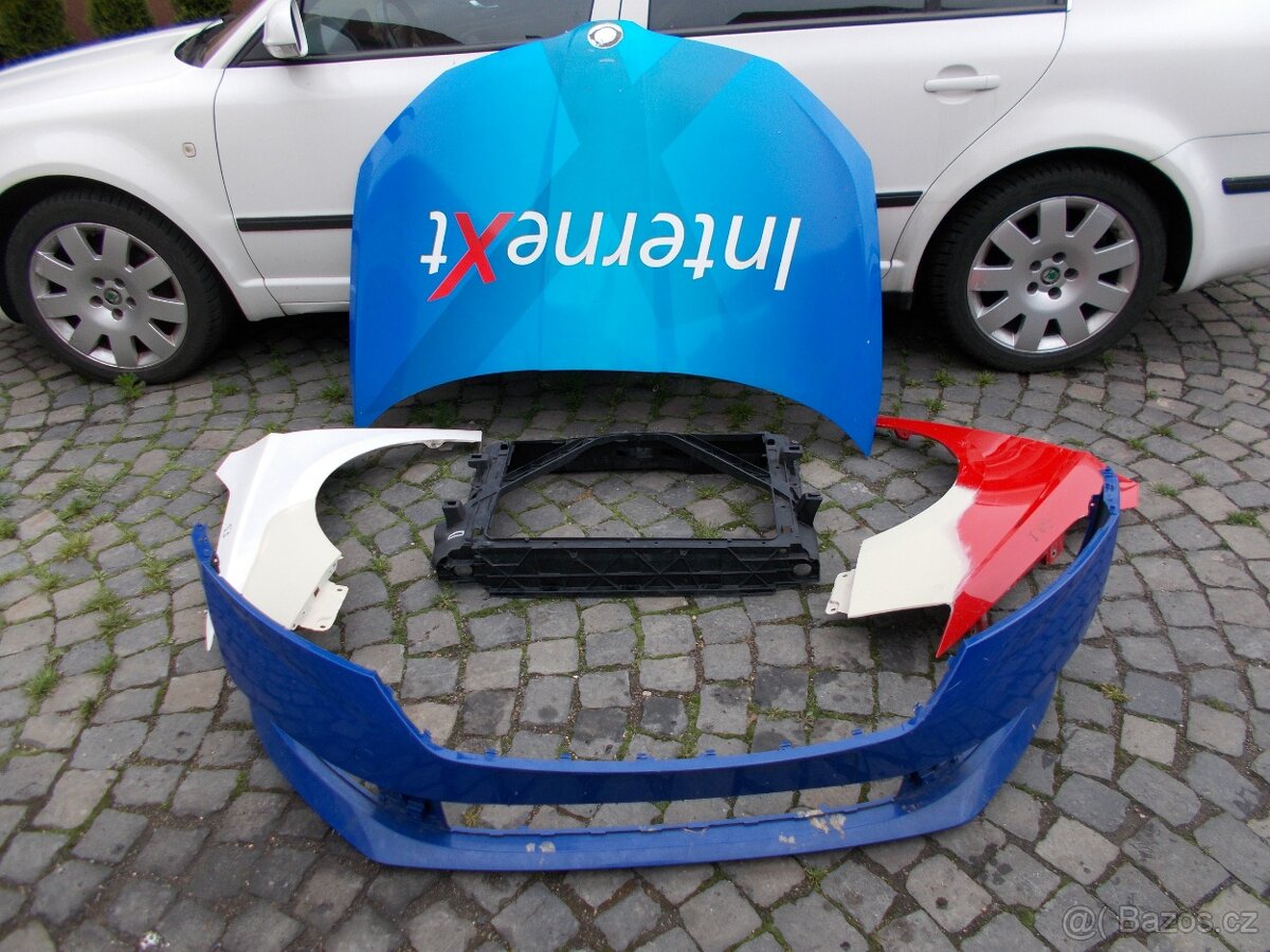 skoda fabia 3,predek,kapota,naraznik,blatnik