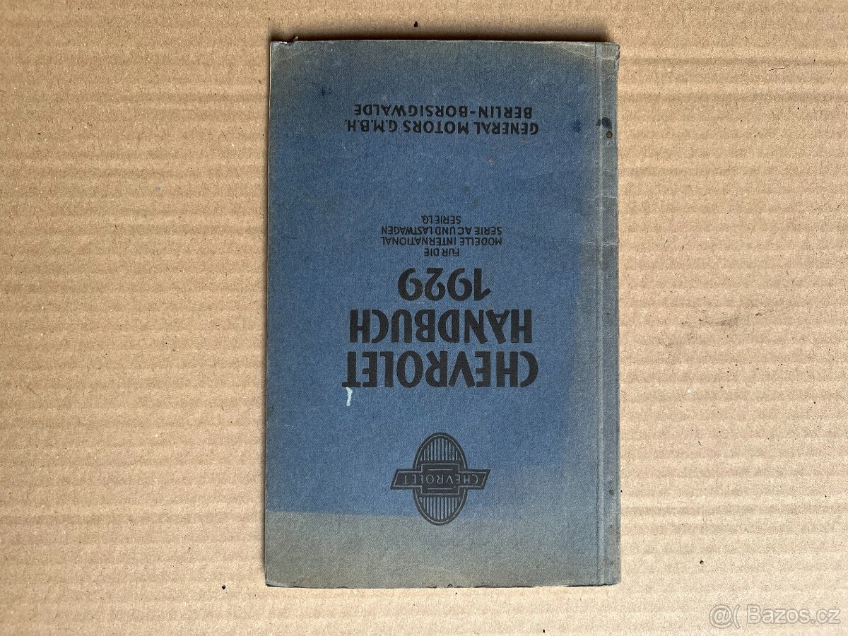CHEVROLET HANDBUCH 1929