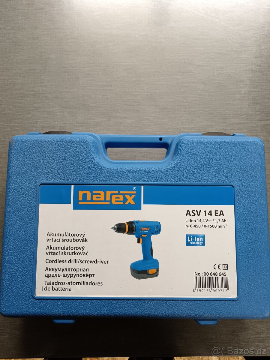 Plastový kufr na NAREX AKU vrtačku ASV 14EA
